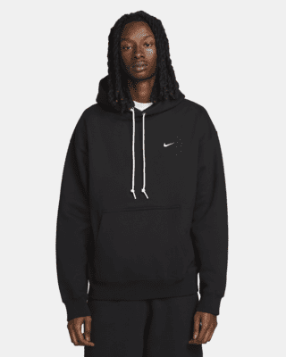 Nike Solo Swoosh Black Fleece Pullover Hoodie